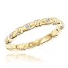 14K Yellow Gold Round Diamonds Eternity Ring For Women 0.14ct