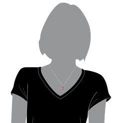 14K White Gold Ruby Cross Pendant Round Princess Cut 2.85ct By Luxurman -Fashion Accessories Shop 14k gold ruby cross pendant round princess cut 285ct by luxurman bodwh