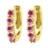 14K Yellow Gold Ruby Hoop Earrings 1/2 Inch 1 Carat Small Huggies 2 14K Yellow Gold Ruby Hoop Earrings 1/2 Inch 1 Carat Small Huggies -Fashion Accessories Shop 14k gold ruby hoop earrings 1 2 inch 1 carat small huggies yellow 1