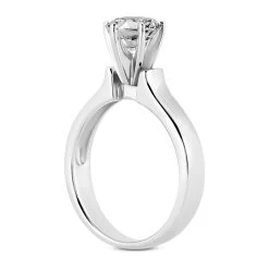 14K White Gold Six-Prong Engagement Ring Mounting 3.46mm 12 14K White Gold Six-Prong Engagement Ring Mounting 3.46mm -Fashion Accessories Shop 14k gold six prong engagement ring mounting p 23426 back white 20220426