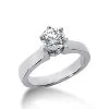 14K White Gold Six-Prong Engagement Ring Mounting 3.46mm