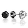 14K White Gold Solitaire Black Round Diamond Bezel Stud Earrings 1.5ct -Fashion Accessories Shop 14k gold solitaire black round diamond bezel stud earrings 15ct mainwh