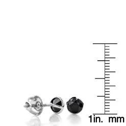 14K White Gold Solitaire Black Round Diamond Bezel Stud Earrings 1.5ct 13 14K White Gold Solitaire Black Round Diamond Bezel Stud Earrings 1.5ct -Fashion Accessories Shop 14k gold solitaire black round diamond bezel stud earrings 15ct rulerwh