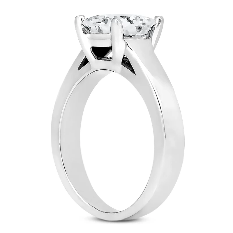 14K White Gold Princess Solitaire Engagement Ring 0.40ct 3.1mm 6 14K White Gold Princess Solitaire Engagement Ring 0.40ct 3.1mm - Image 4