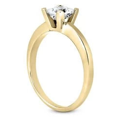 14K White Gold Low Set Solitaire Engagement Ring 0.40ct 2.8mm -Fashion Accessories Shop 14k gold solitaire engagement ring 040ct p 25031 back yellow 20220426