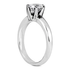 14K White Gold Solitaire Engagement Ring 0.50ct 2.45mm -Fashion Accessories Shop 14k gold solitaire engagement ring 050ct p 24961 back white 20220426