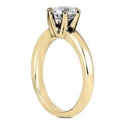 14K White Gold Solitaire Engagement Ring 0.50ct 2.45mm -Fashion Accessories Shop 14k gold solitaire engagement ring 050ct p 24961 back yellow 20220426