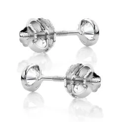 14K White Gold Solitaire Round Diamond Bezel Stud Earrings 0.25ct -Fashion Accessories Shop 14k gold solitaire round diamond bezel stud earrings 025ct backwh