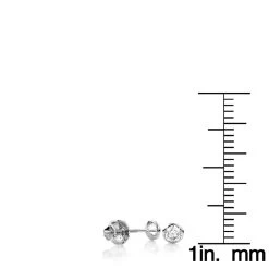 14K White Gold Solitaire Round Diamond Bezel Stud Earrings 0.25ct -Fashion Accessories Shop 14k gold solitaire round diamond bezel stud earrings 025ct rulerwh