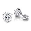 14K White Gold Solitaire Round Diamond Martini Stud Earrings 0.25ct