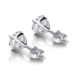 14K White Gold Solitaire Round Diamond Martini Stud Earrings 0.75ct -Fashion Accessories Shop 14k gold solitaire round diamond martini stud earrings 075ct backwh