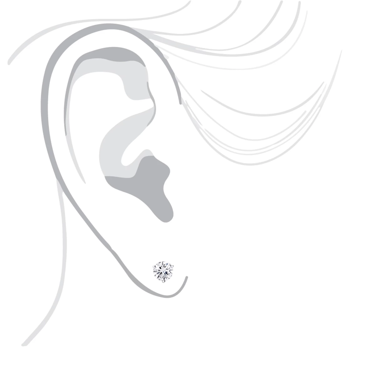 14K White Gold Solitaire Round Diamond Martini Stud Earrings 1.5ct 7 14K White Gold Solitaire Round Diamond Martini Stud Earrings 1.5ct - Image 5