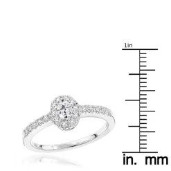 14K White Gold Unique Diamond Engagement Ring 0.45ct -Fashion Accessories Shop 14k gold unique diamond engagement ring 045ct p 23860 rulerwh