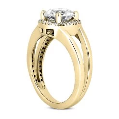 14K White Gold Unique Diamond Engagement Ring 0.60ct -Fashion Accessories Shop 14k gold unique diamond engagement ring 060ct p 23996 back yellow 20220426