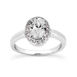 14K White Gold Unique Diamond Engagement Ring 0.62ct 1.95mm