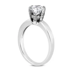 14K White Gold Unique Diamond Engagement Ring 0.67ct 3mm 11 14K White Gold Unique Diamond Engagement Ring 0.67ct 3mm -Fashion Accessories Shop 14k gold unique diamond engagement ring 067ct p 24024 back white 20220426