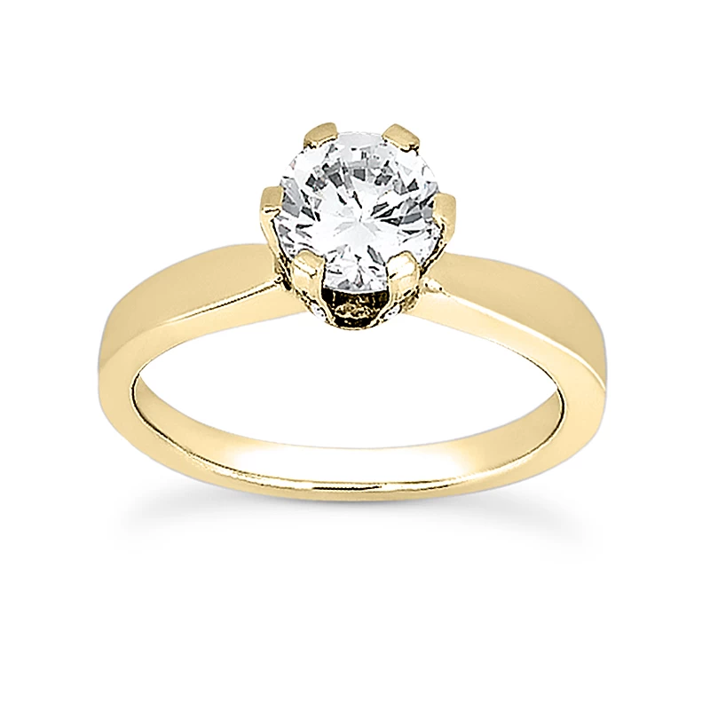 14K White Gold Unique Diamond Engagement Ring 0.67ct 3mm 4 14K White Gold Unique Diamond Engagement Ring 0.67ct 3mm - Image 2