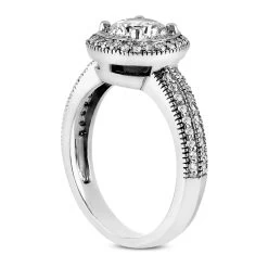 14K White Gold Unique Diamond Engagement Ring 0.76ct 3.3mm -Fashion Accessories Shop 14k gold unique diamond engagement ring 076ct p 23889 back white 20220426
