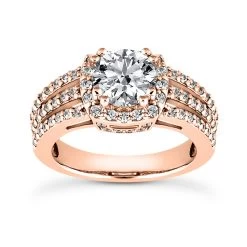 14K White Gold Unique Diamond Engagement Ring 0.92ct 4.8mm -Fashion Accessories Shop 14k gold unique diamond engagement ring 092ct p 23648 rose 20220426