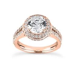 14K White Gold Unique Diamond Engagement Ring 0.97ct 4.5mm -Fashion Accessories Shop 14k gold unique diamond engagement ring 097ct p 23638 rose 20220426