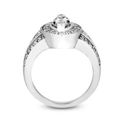 1 Carat Unique Diamond Engagement Ring Marquise & Round Diamonds 14K White Gold -Fashion Accessories Shop 14k gold unique diamond engagement ring 099ct p 23946 additional white