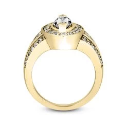 1 Carat Unique Diamond Engagement Ring Marquise & Round Diamonds 14K White Gold -Fashion Accessories Shop 14k gold unique diamond engagement ring 099ct p 23946 additional yellow