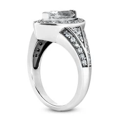 1 Carat Unique Diamond Engagement Ring Marquise & Round Diamonds 14K White Gold -Fashion Accessories Shop 14k gold unique diamond engagement ring 099ct p 23946 back white 20220426