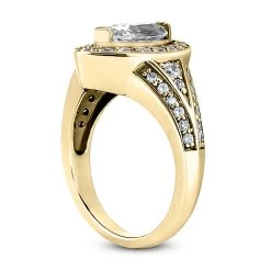 1 Carat Unique Diamond Engagement Ring Marquise & Round Diamonds 14K White Gold -Fashion Accessories Shop 14k gold unique diamond engagement ring 099ct p 23946 back yellow 20220426