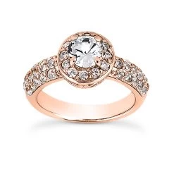 14K White Gold Unique Diamond Engagement Ring 1.07ct 9.10mm -Fashion Accessories Shop 14k gold unique diamond engagement ring 107ct p 23640 rose 20220426
