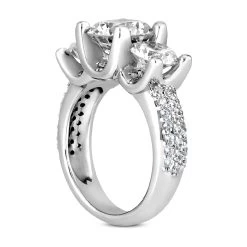 14K White Gold Unique Diamond Engagement Ring 2.90ct -Fashion Accessories Shop 14k gold unique diamond engagement ring 290ct p 24098 back white 20220426