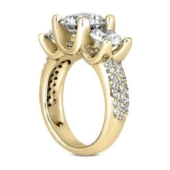 14K White Gold Unique Diamond Engagement Ring 2.90ct -Fashion Accessories Shop 14k gold unique diamond engagement ring 290ct p 24098 back yellow 20220426