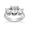 14K White Gold Unique Diamond Engagement Ring 2.90ct