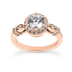14K White Gold Unique Diamond Engagement Ring Set 0.25ct -Fashion Accessories Shop 14k gold unique diamond engagement ring set 025ct p 23622 back rose 20220426