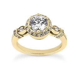 14K White Gold Unique Diamond Engagement Ring Set 0.25ct -Fashion Accessories Shop 14k gold unique diamond engagement ring set 025ct p 23622 back yellow 20220426