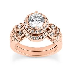 14K White Gold Unique Diamond Engagement Ring Set 0.25ct -Fashion Accessories Shop 14k gold unique diamond engagement ring set 025ct p 23622 rose 20220426