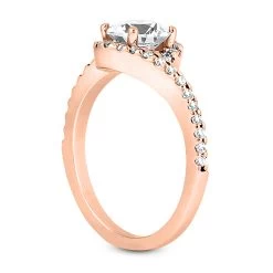 14K White Gold Unique Diamond Engagement Ring Set 0.44ct -Fashion Accessories Shop 14k gold unique diamond engagement ring set 044ct p 23512 additional rose