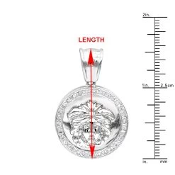 14K White Gold Unisex Diamond Versace Style Pendant 0.60ct Medusa Medallion 13 14K White Gold Unisex Diamond Versace Style Pendant 0.60ct Medusa Medallion -Fashion Accessories Shop 14k gold unisex diamond versace style pendant 060ct p 271 rulerwh