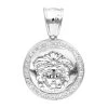 14K White Gold Unisex Diamond Versace Style Pendant 0.60ct Medusa Medallion -Fashion Accessories Shop 14k gold unisex diamond versace style pendant 060ct p 271 wh