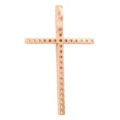 14K Yellow Gold White And Yellow Diamond Cross Pendant 0.72ct -Fashion Accessories Shop 14k gold white and yellow diamond cross pendant 072ct p 6606 backro