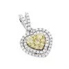14K White Gold White And Yellow Diamonds Heart Pendant For Women 0.88ct -Fashion Accessories Shop 14k gold white and yellow diamonds heart pendant for women 088ct mainwh