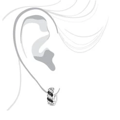 14K White Gold White Black Diamond Hoop Huggie Earrings .65ct -Fashion Accessories Shop 14k gold white black diamond hoop huggie earrings 65ct p 6492 bodwh