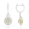 14K White Gold White Yellow Diamond Cluster Fashion Ladies Drop Earrings 1.45ct -Fashion Accessories Shop 14k gold white yellow diamond cluster fashion ladies drop earrings 145ct mainwh