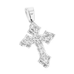 14K White Gold Women's Diamond Cross Pendant 2.12ct 11 14K White Gold Women's Diamond Cross Pendant 2.12ct -Fashion Accessories Shop 14k gold womens diamond cross pendant 212ct p 6572 backwh