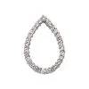 14K White Gold Women's Diamond Pendant 0.73ct
