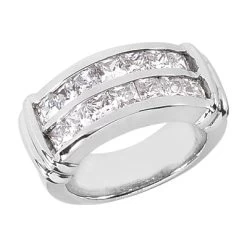 14K White Gold Women's Diamond Ring 2.38ct