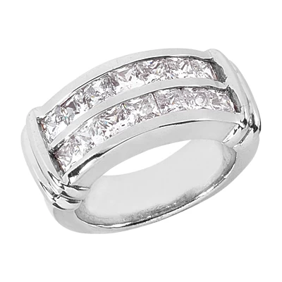 14K White Gold Women's Diamond Ring 2.38ct 3 14K White Gold Women's Diamond Ring 2.38ct