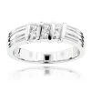 14K White Gold Women's Diamond Wedding Band 0.30ct