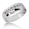 14K White Gold Diamond Wedding Band 0.63ct For Women