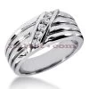 14K White Gold Women's Diamond Wedding Ring 0.24ct 8.3mm