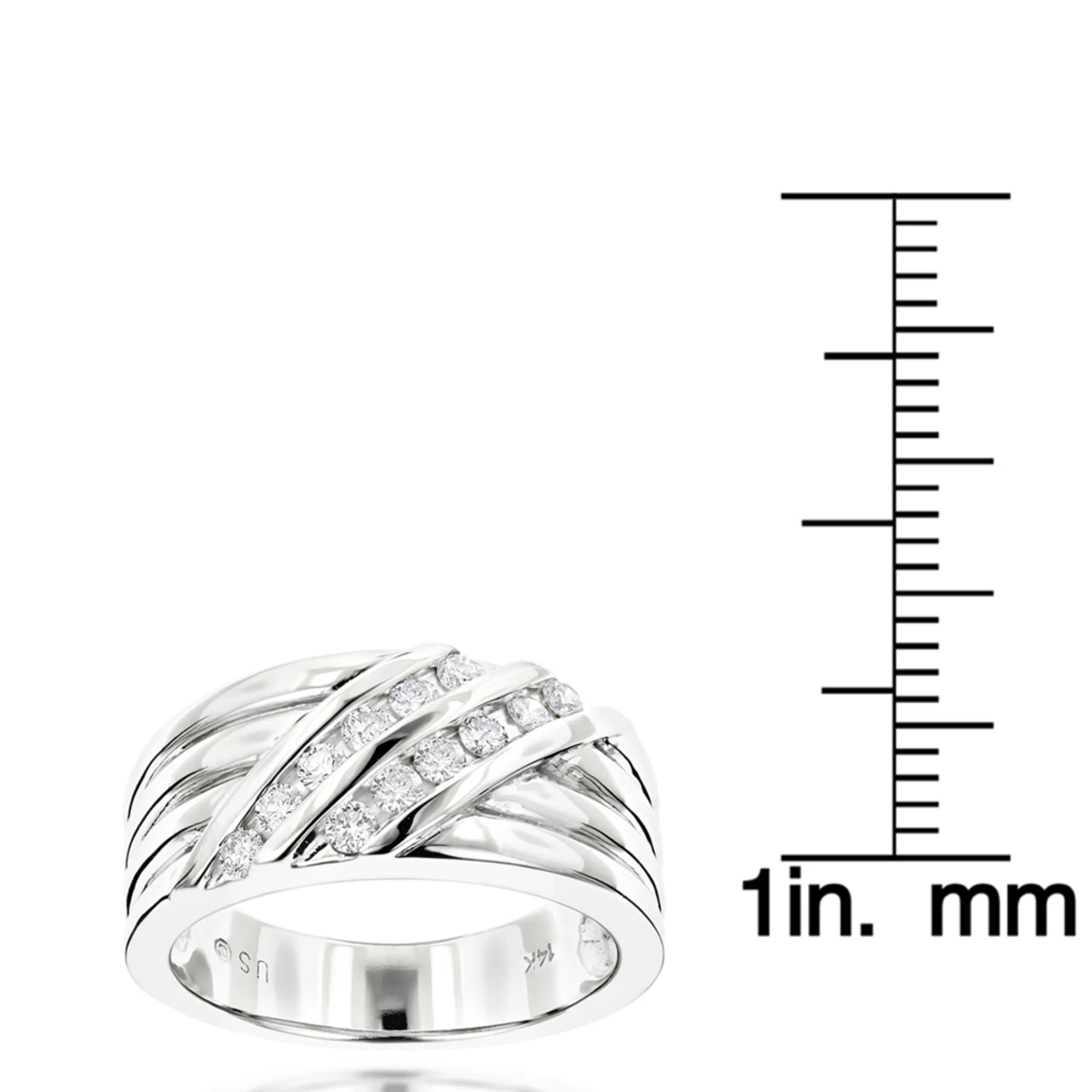 14K White Gold Women's Diamond Wedding Ring 0.48ct 8 14K White Gold Women's Diamond Wedding Ring 0.48ct - Image 6